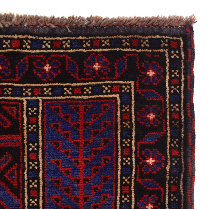 Afghan Prayer Rug 2' 11" x 4' 6" Hand-Knotted view