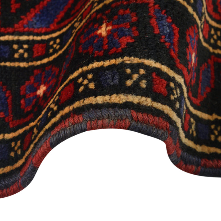 Afghan Prayer Rug 2' 11" x 4' 6" Hand-Knotted border