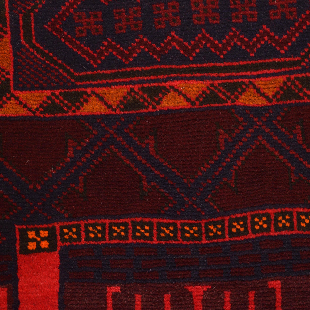 Afghan Prayer Rug 2' 9" x 5' 0" Hand-Knotted view