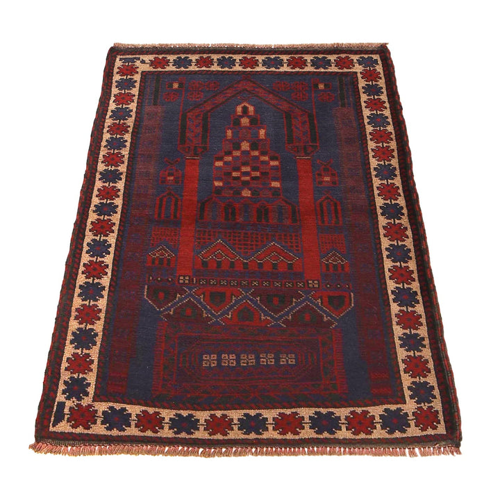 Muslim Prayer Rug 2' 11" x 4' 5" - No. AL39126