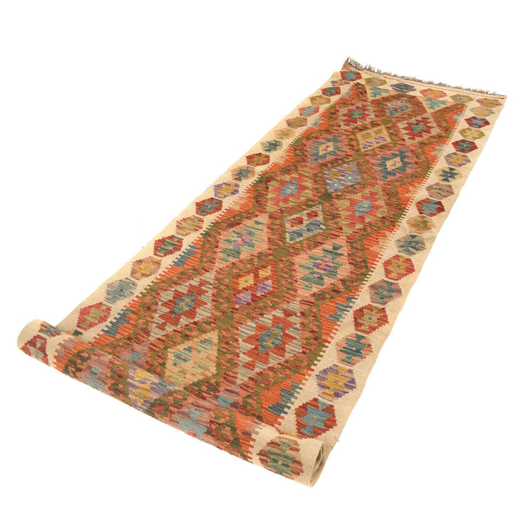 Hand Made Afghan Kilim Runner 3' 1" x 9' 11" - No. AL88661