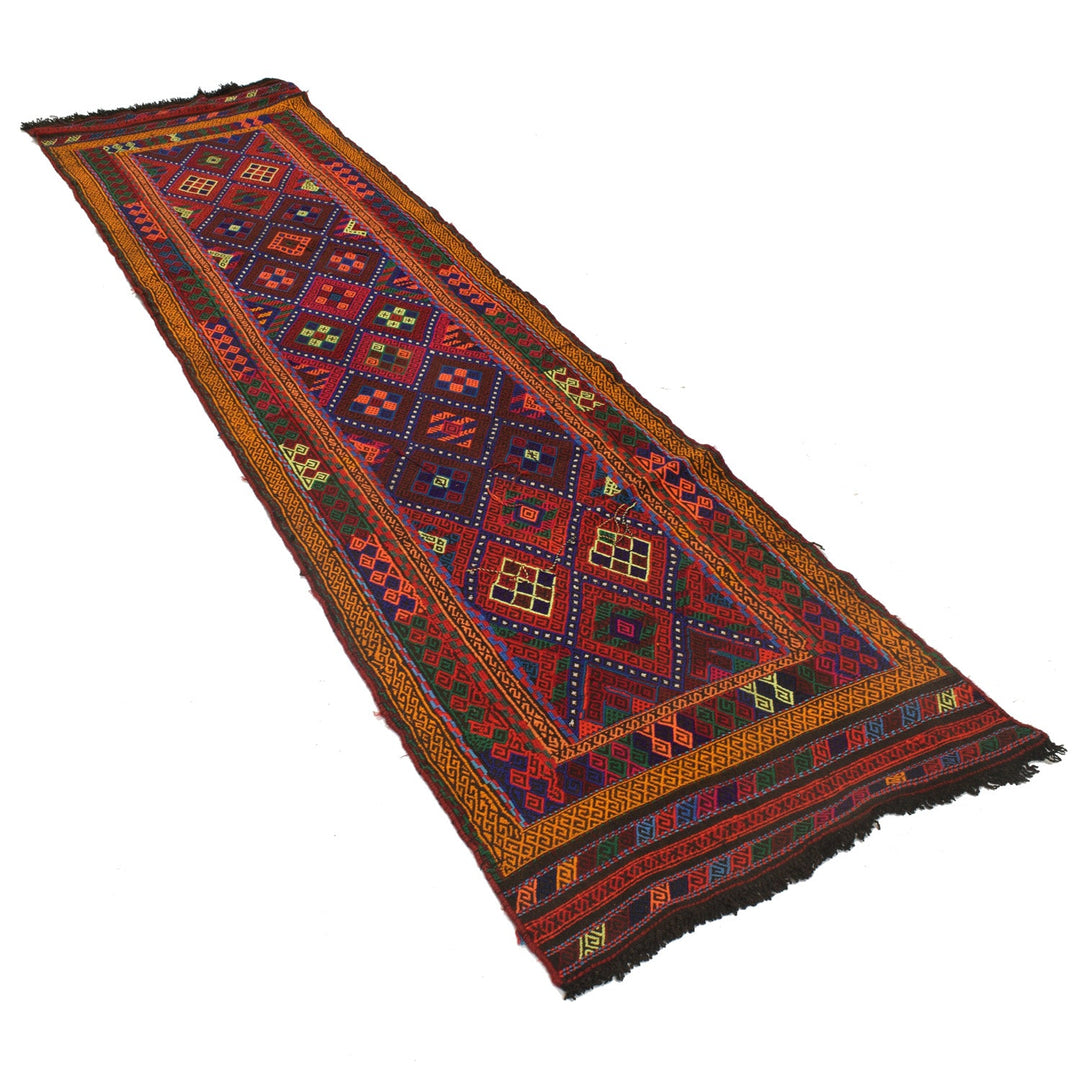 Hand Woven Flat Weave Kilim Runner 2' 3" x 9' 0" - No. AL83074