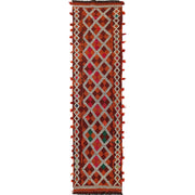 Hand Woven Flat Weave Kilim Runner 2' 5" x 10' 0" - No. AL12803