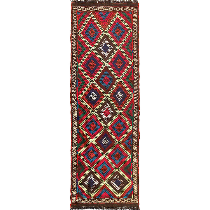 Afghan Suzuni Rug 2' 2" x 6' 7" Flat-Weave