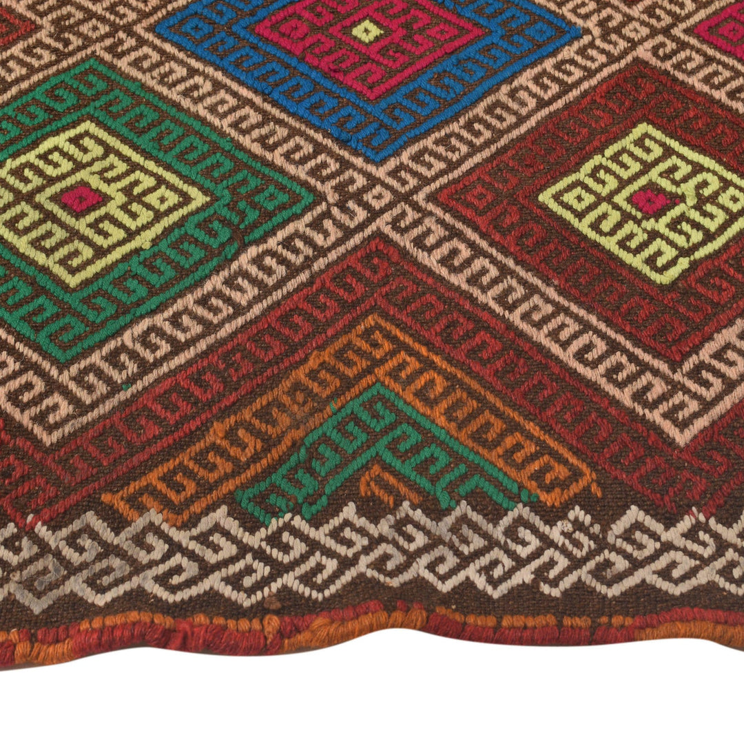 Hand Woven Flat Weave Kilim Runner 2' 4" x 9' 5" - No. AL52683