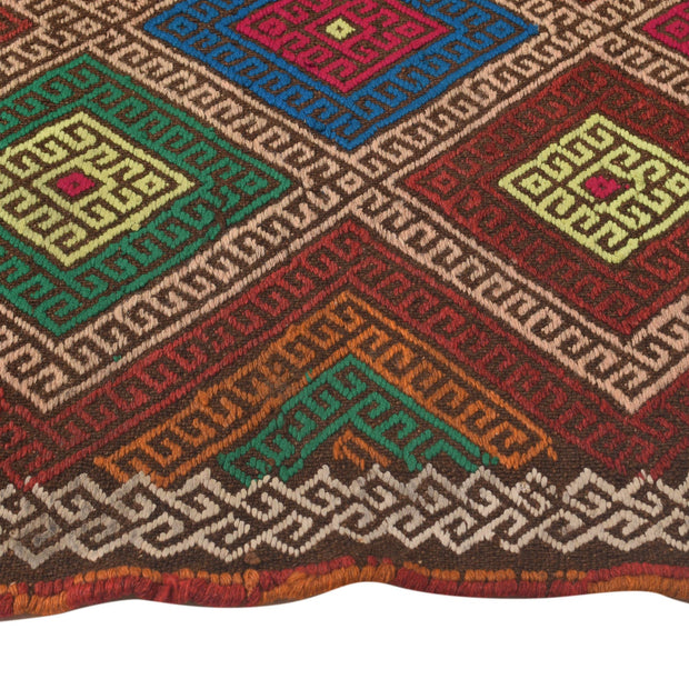 Hand Woven Flat Weave Kilim Runner 2' 4" x 9' 5" - No. AL52683