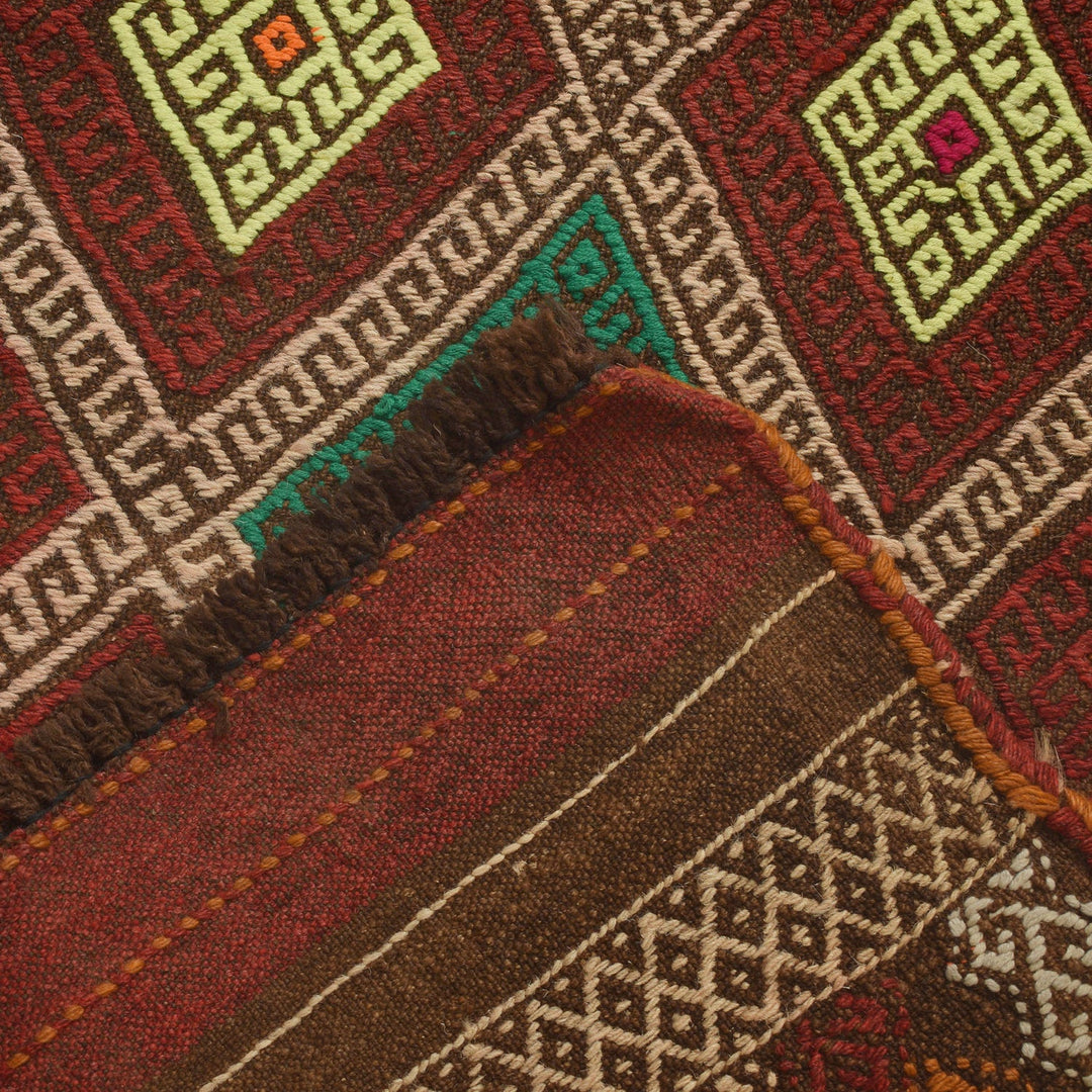 Hand Woven Flat Weave Kilim Runner 2' 4" x 9' 5" - No. AL52683