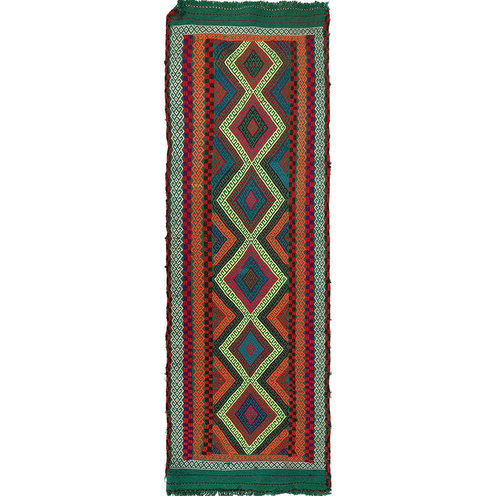 Afghan Suzuni Rug 2' 1" x 6' 9" Flat-Weave