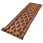 Hand Woven Flat Weave Kilim Runner 2' 4" x 10' 0" - No. AL98375