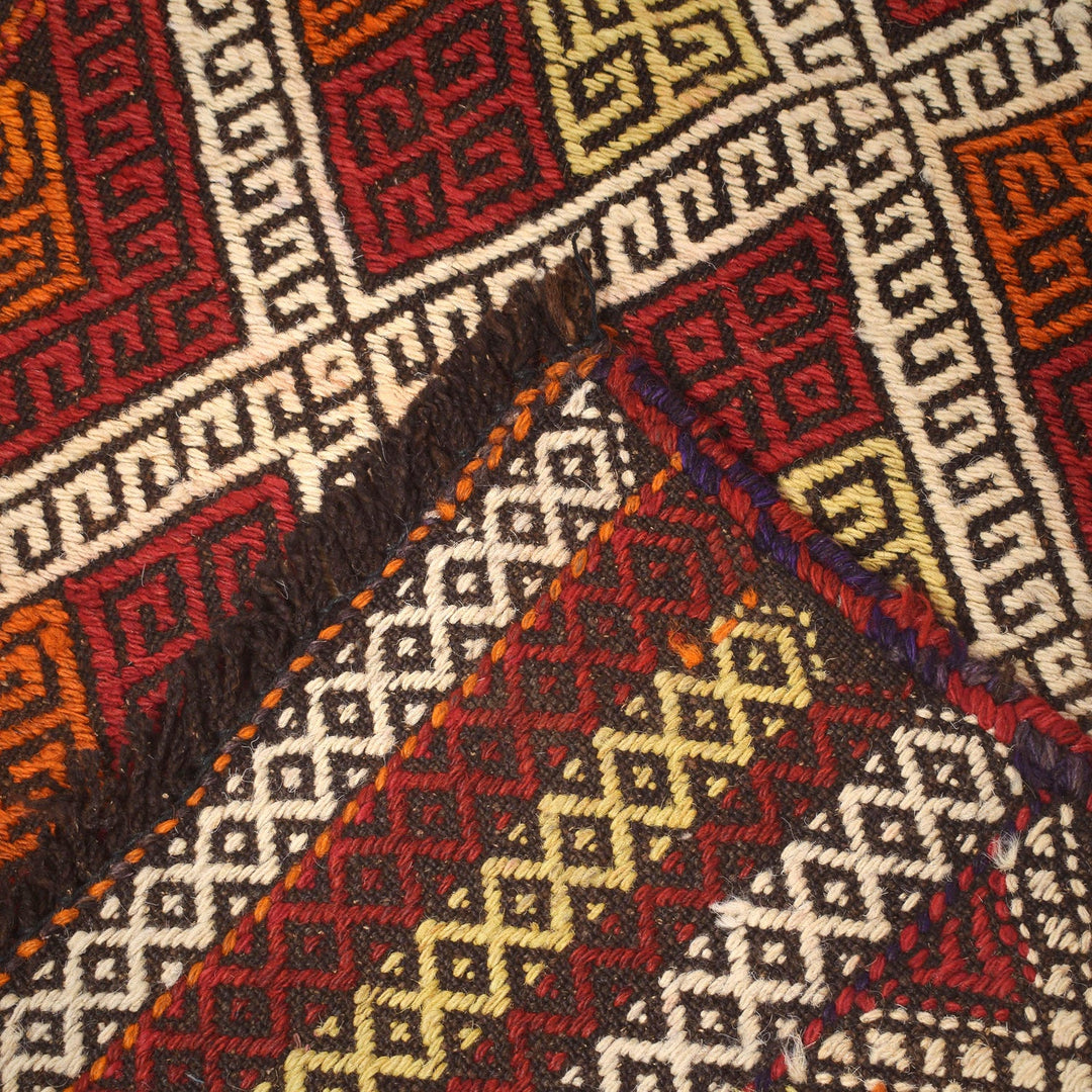 Hand Woven Flat Weave Kilim Runner 2' 4" x 10' 0" - No. AL98375