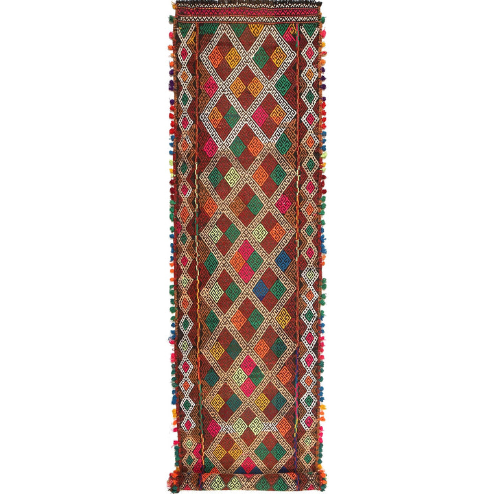 Handmade Flatweave Kilim Runner 2' 6" x 10' 3" - No. AL90741