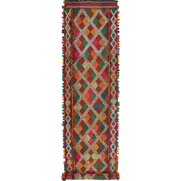 Handmade Flatweave Kilim Runner 2' 6" x 10' 3" - No. AL90741