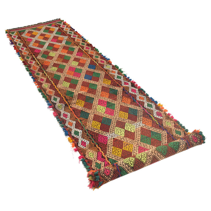 Handmade Flatweave Kilim Runner 2' 6" x 10' 3" - No. AL90741