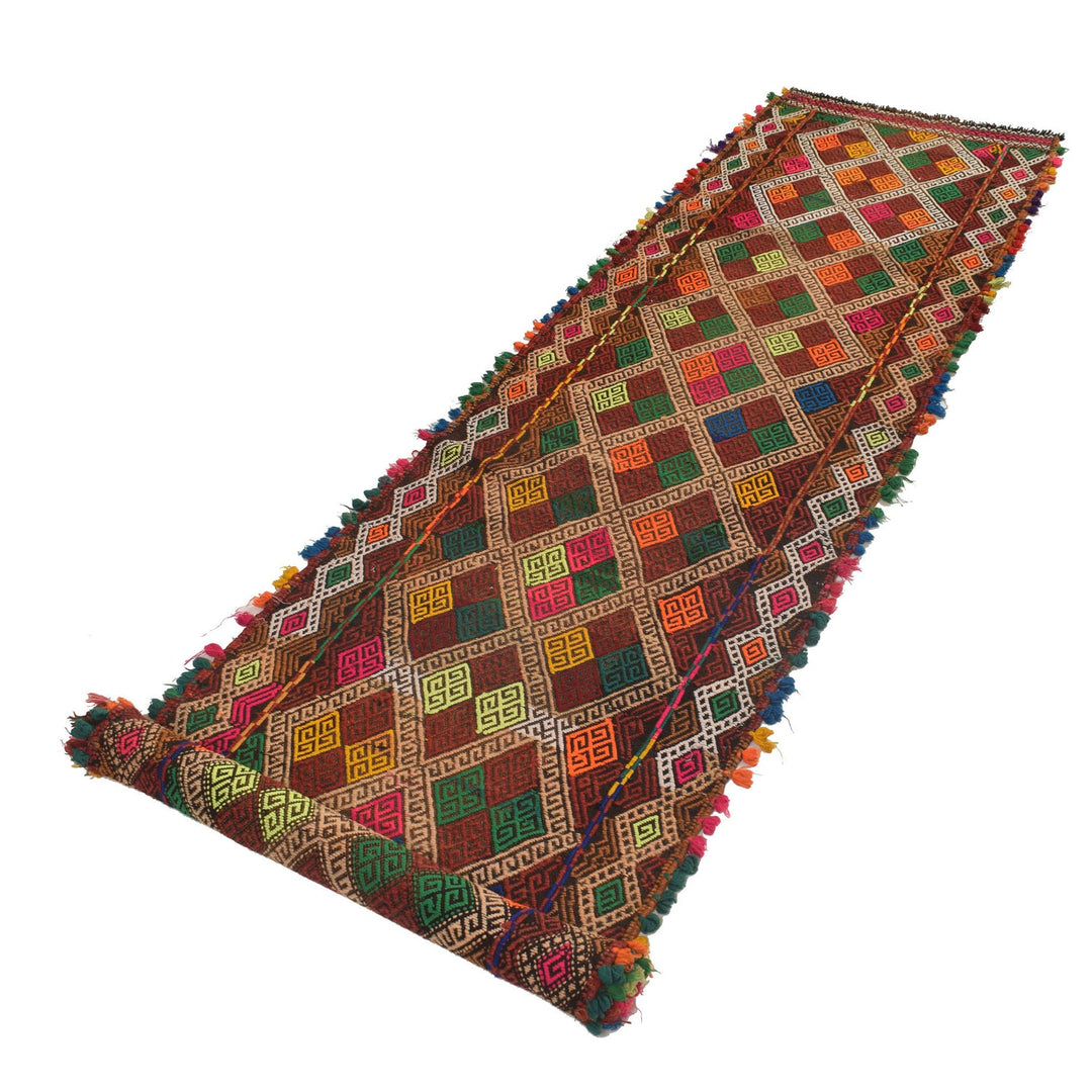 Handmade Flatweave Kilim Runner 2' 6" x 10' 3" - No. AL90741