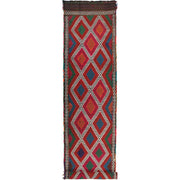 Handmade Flatweave Kilim Runner 2' 5" x 10' 11" - No. AL87396