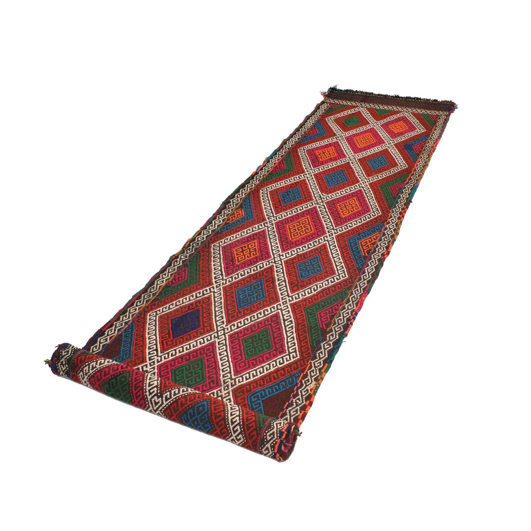 Handmade Flatweave Kilim Runner 2' 5" x 10' 11" - No. AL87396