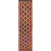 Handmade Flatweave Kilim Runner 2' 4" x 9' 8" - No. AL70557