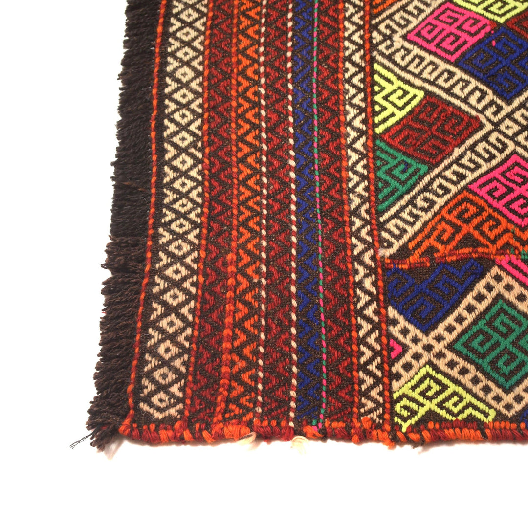 Handmade Flatweave Kilim Runner 2' 4" x 9' 11" - No. AL26932