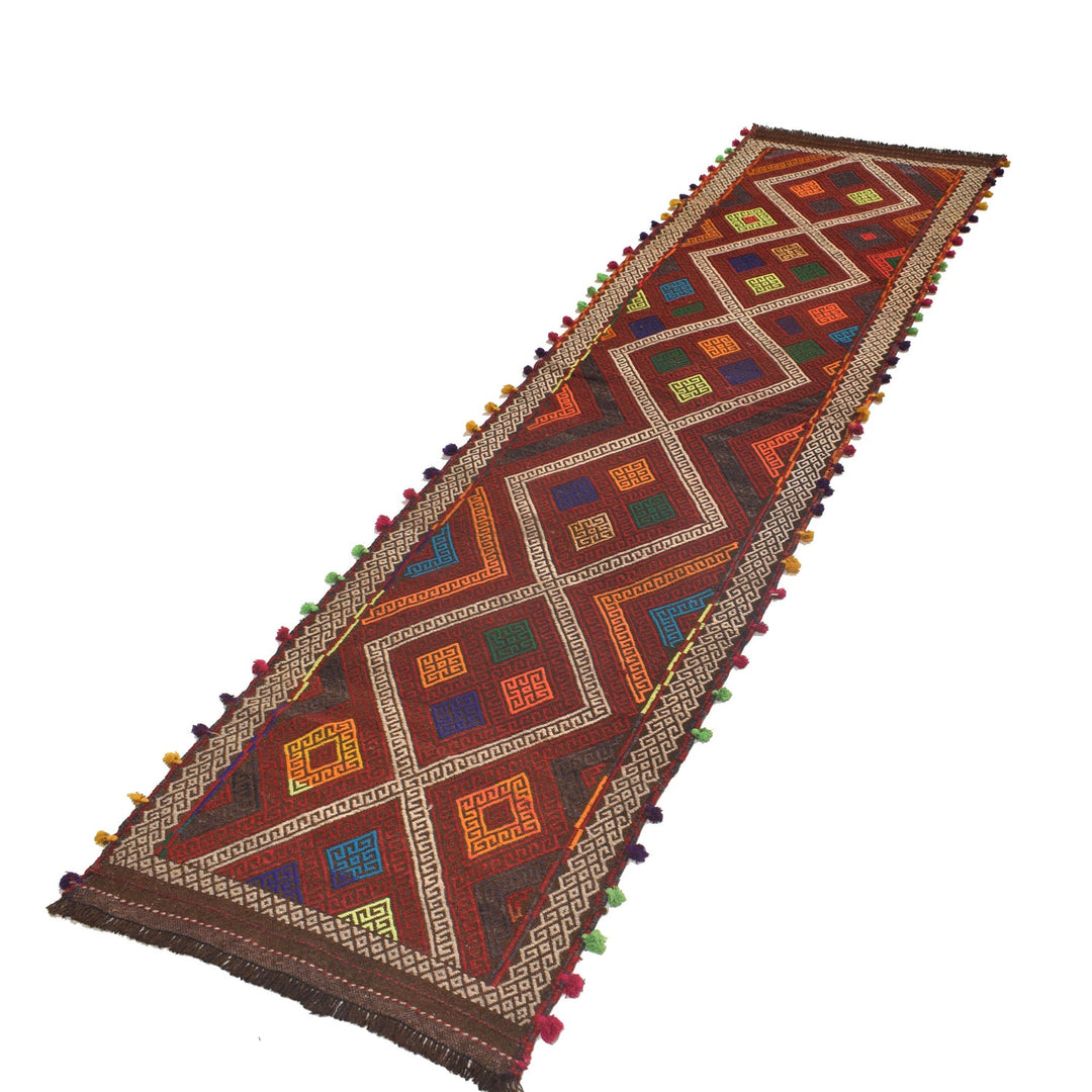 Handmade Flatweave Kilim Runner 2' 2" x 9' 1" - No. AL58855