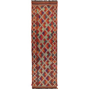 Tribal Afghan Suzani Kilim Runner 2' 6" x 9' 4" - No. AL84475