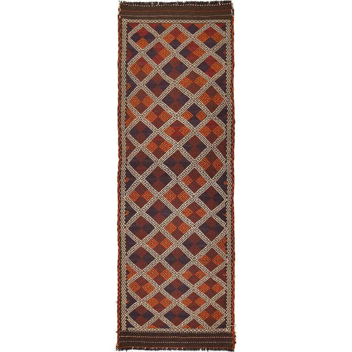 Afghan Suzani Kilim Runner 2' 11" x 9' 3" Flat-Weave