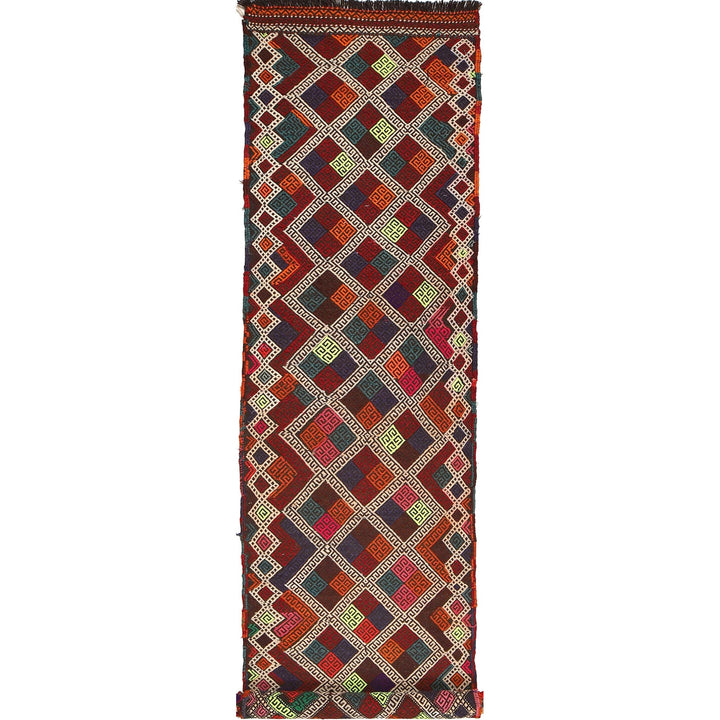Hand Knotted Suzuni Kelim Runner 2' 3" x 10' 10" - No. AL90888
