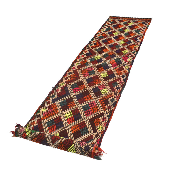 Hand Knotted Suzuni Kelim Runner 2' 3" x 10' 10" - No. AL90888