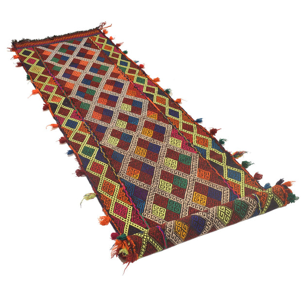 Hand Knotted Suzuni Kelim Runner 2' 6" x 10' 6" - No. AL94160