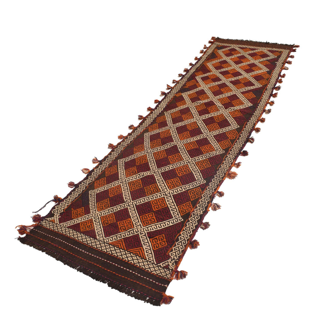 Hand Knotted Suzuni Kelim Runner 2' 4" x 8' 9" - No. AL15561