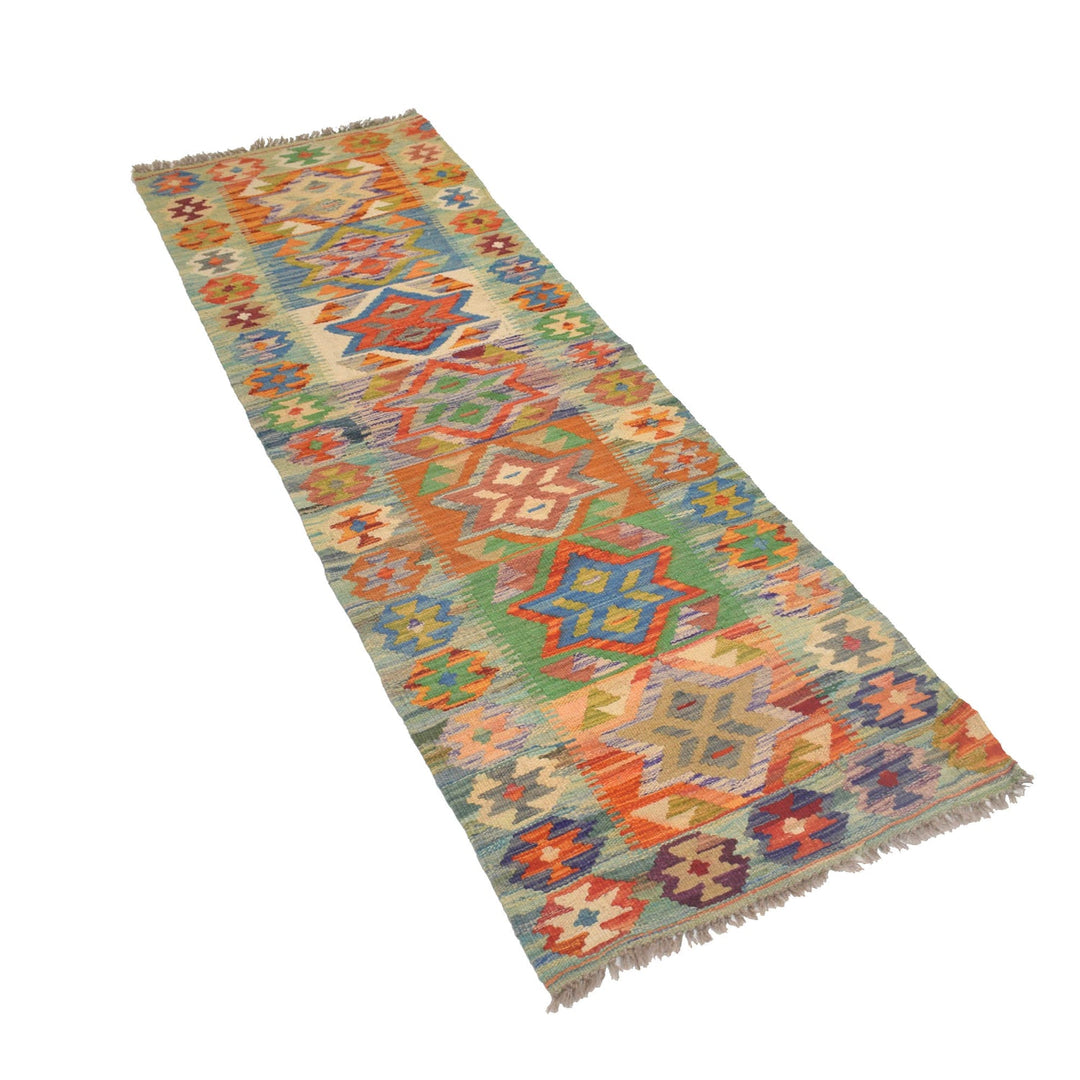 Hand Knotted Flatweave Kilim Runner 2' 0" x 6' 3" - No. AL26026