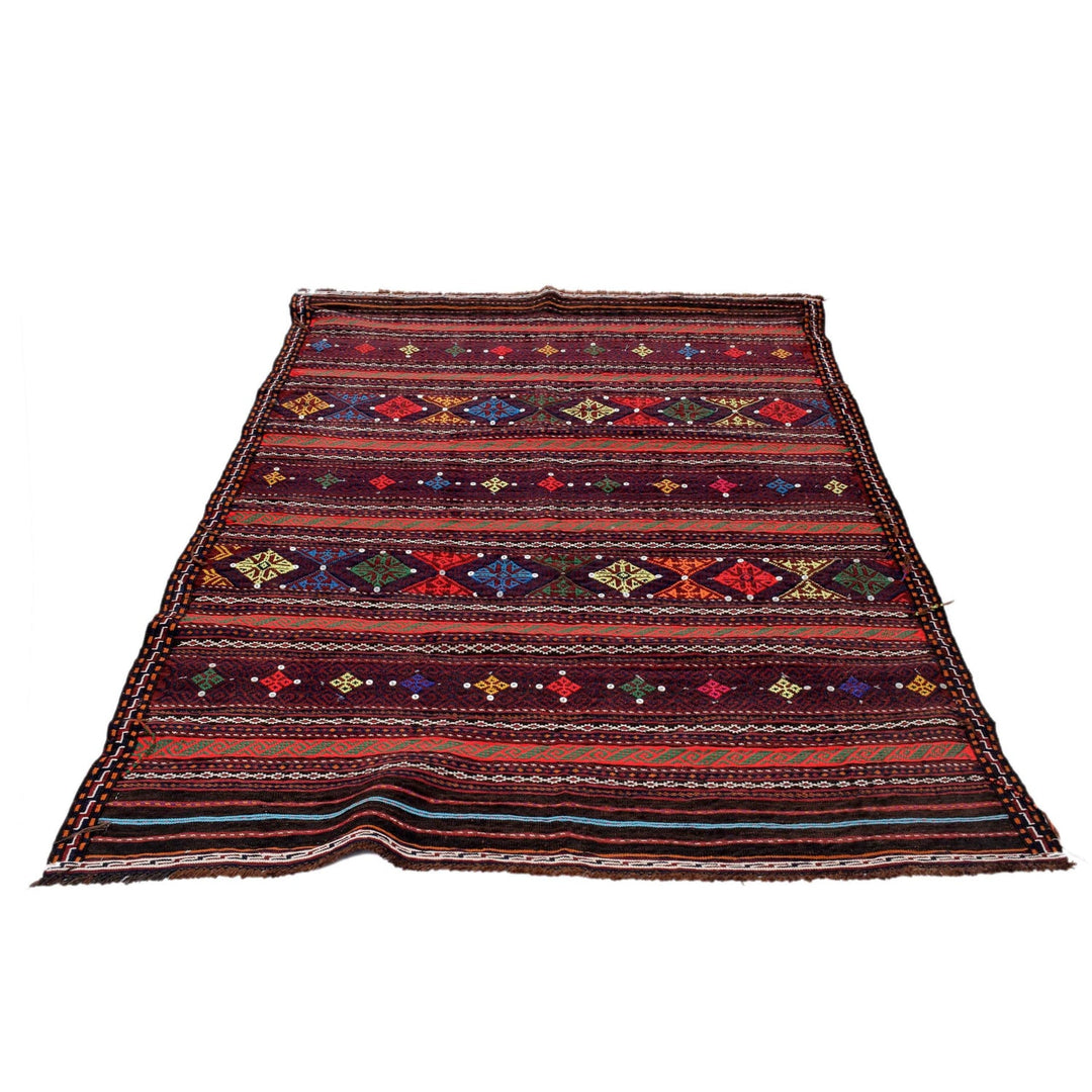 Handmade Flatweave Kilim 4' 6" x 6' 5" - No. AL96724