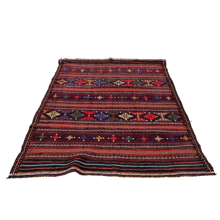 Handmade Flatweave Kilim 4' 6" x 6' 5" - No. AL96724