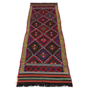Handmade Flatweave Kilim Runner 2' 4" x 8' 2" - No. AL14565