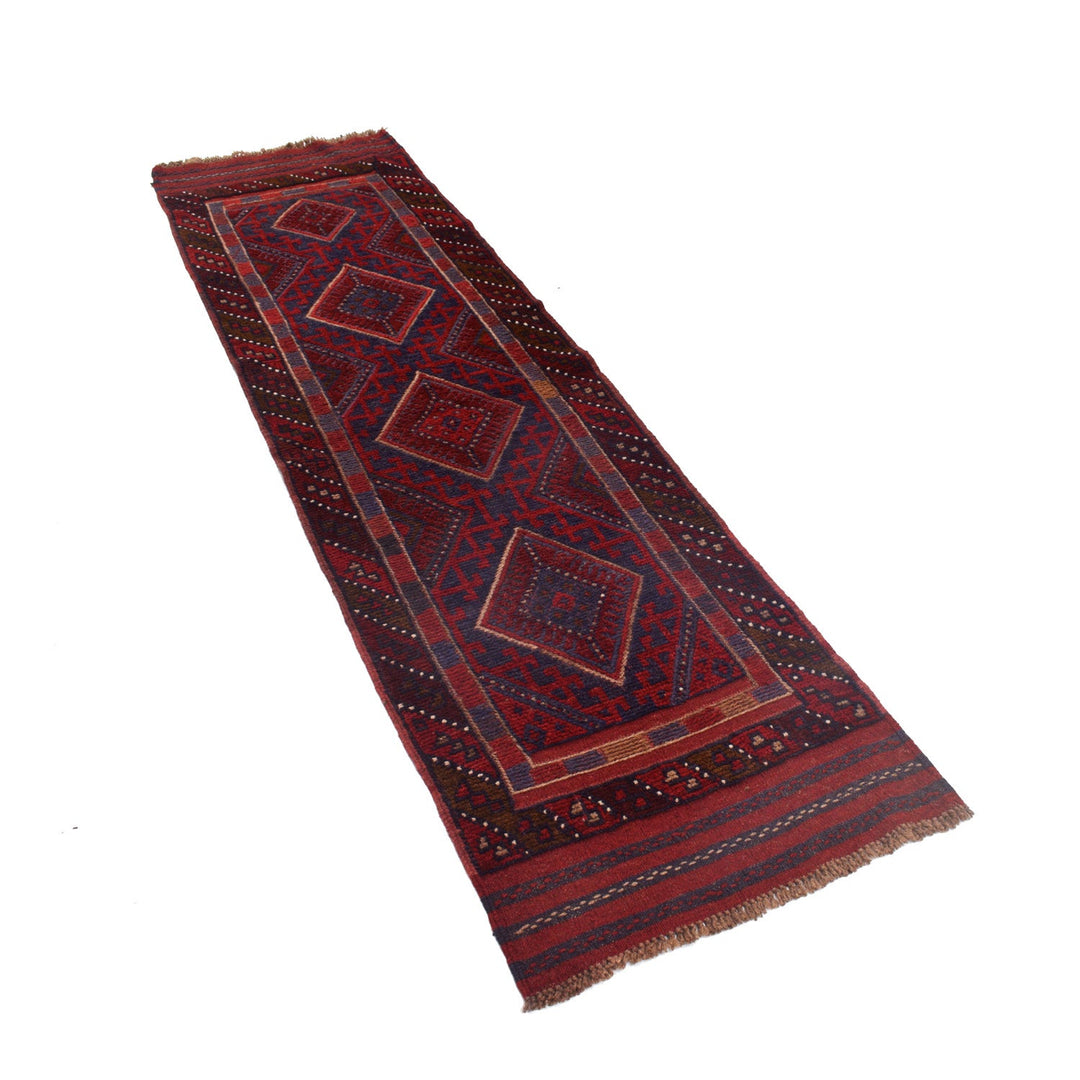 Hand Knotted Mashwani Runner Rug 2' 0" x 7' 7" - No. AL63516