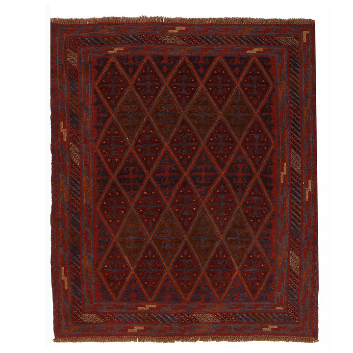 Hand Knotted Mashwani Area Rug 3' 7" x 4' 2" - No. AL71834