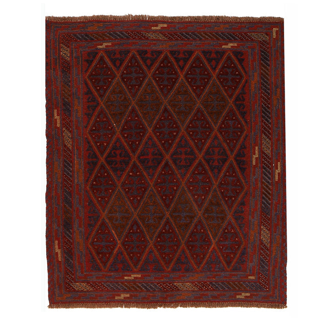 Hand Knotted Mashwani Area Rug 3' 7" x 4' 2" - No. AL71834