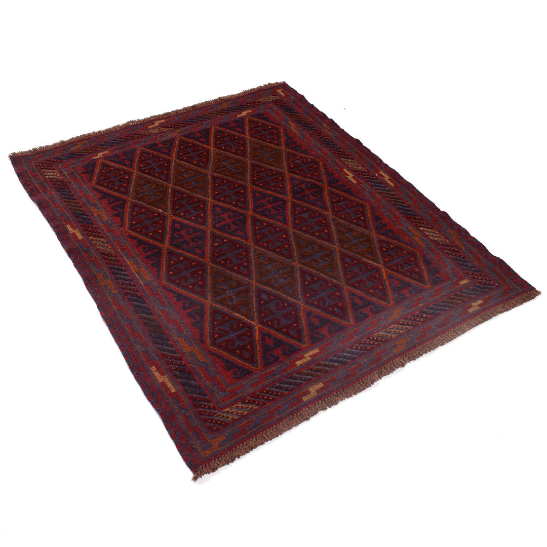 Hand Knotted Mashwani Area Rug 3' 7" x 4' 2" - No. AL71834
