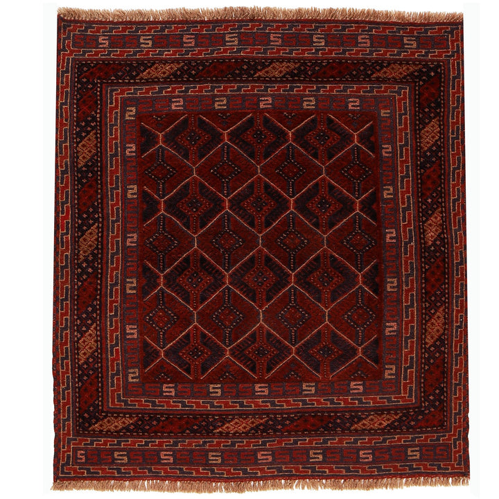 Handmade Afghan Carpet 3' 10" x 4' 2" - No. AL74900