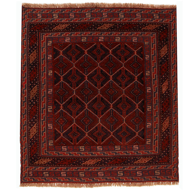 Handmade Afghan Carpet 3' 10" x 4' 2" - No. AL74900