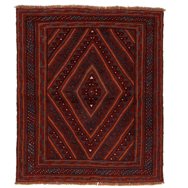 Hand Knotted Mashwani Area Rug 3' 8" x 4' 1" - No. AL52631