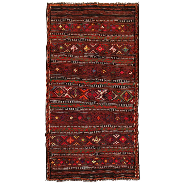 Handmade Flatweave Kilim 3' 10" x 7' 3" - No. AL88702