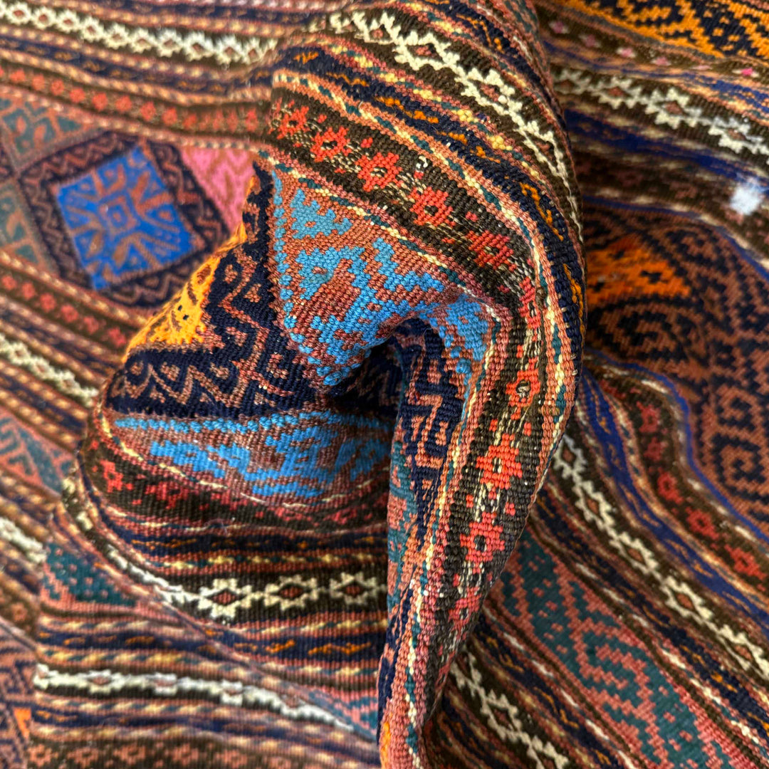 Afghan Kilim Rug 4' 2" x 6' 7" Flat-Weave | No. AL51822