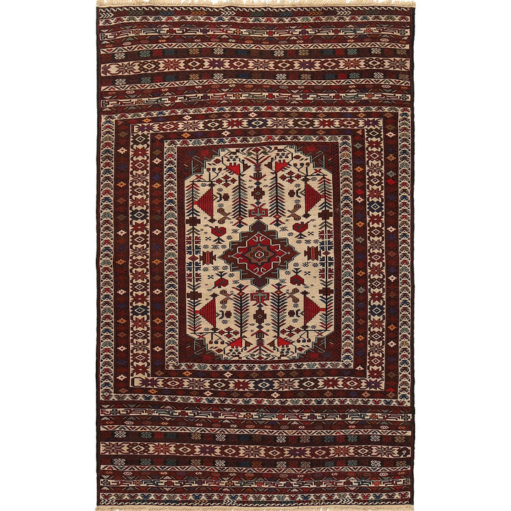 Handmade Maliki Kilim 4' 3" x 6' 9" - No. AL86808