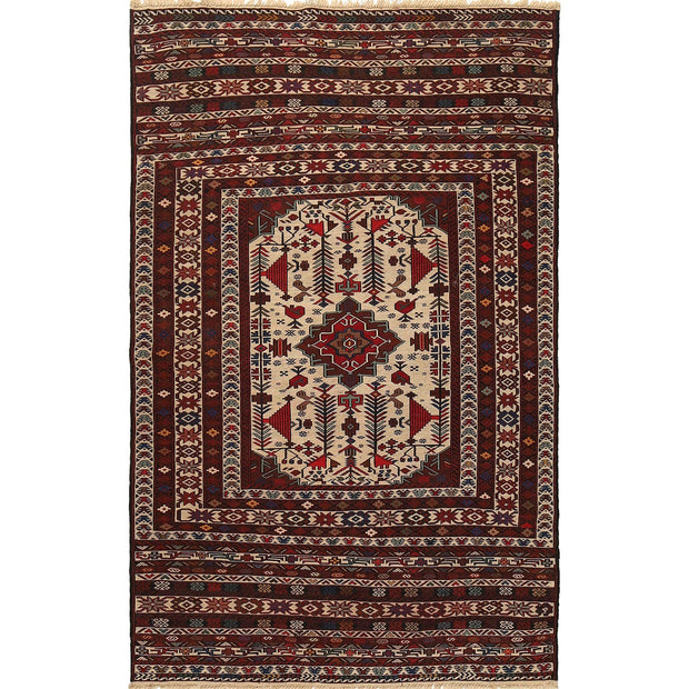 Handmade Maliki Kilim 4' 3" x 6' 9" - No. AL86808