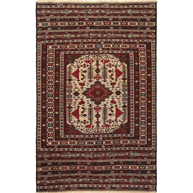 Handmade Maliki Kilim 4' 2" x 6' 7" - No. AL26791