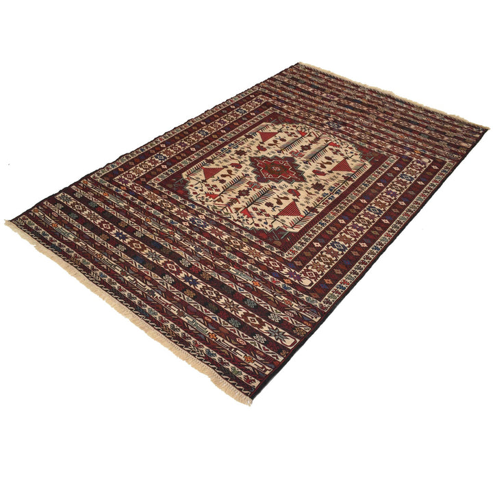 Handmade Maliki Kilim 4' 2" x 6' 7" - No. AL26791