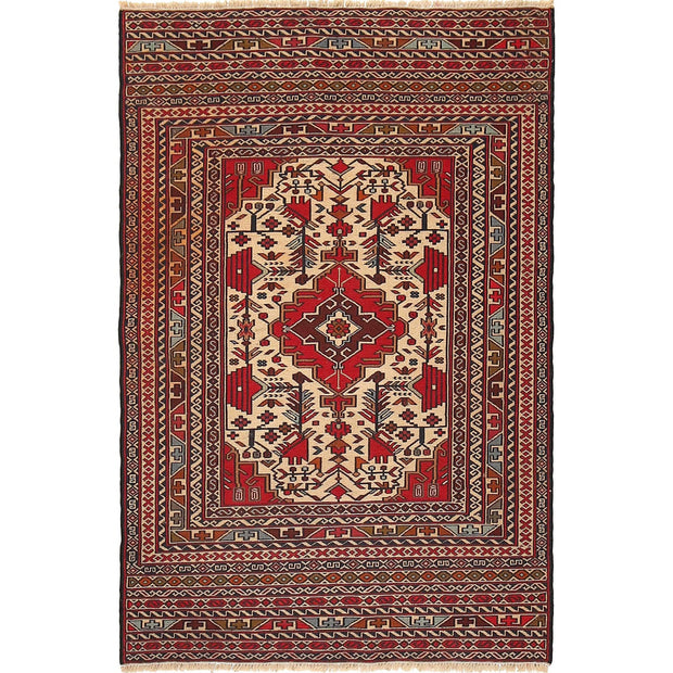 Hand Knotted Flat Weave Maliki Kilim 3' 0" x 4' 7" - No. AL52232