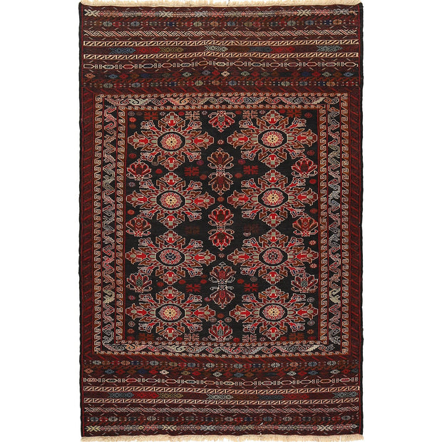 Handmade Maliki Kilim 4' 0" x 6' 4" - No. AL28249