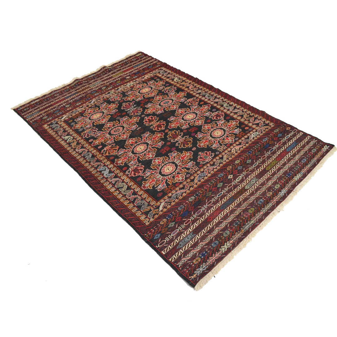 Handmade Maliki Kilim 4' 0" x 6' 4" - No. AL28249