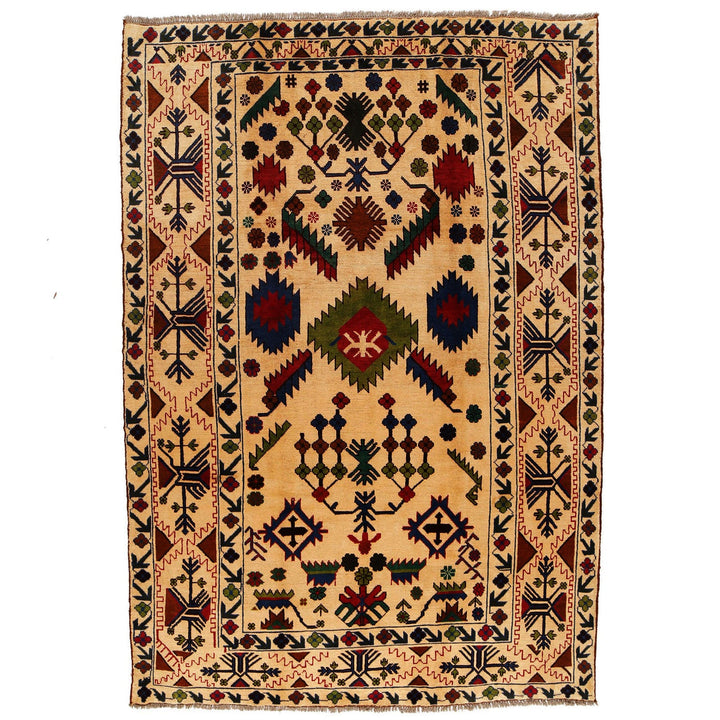 Hand Knotted Kohistani Area Rug 6' 7" x 9' 3" - No. AL45950